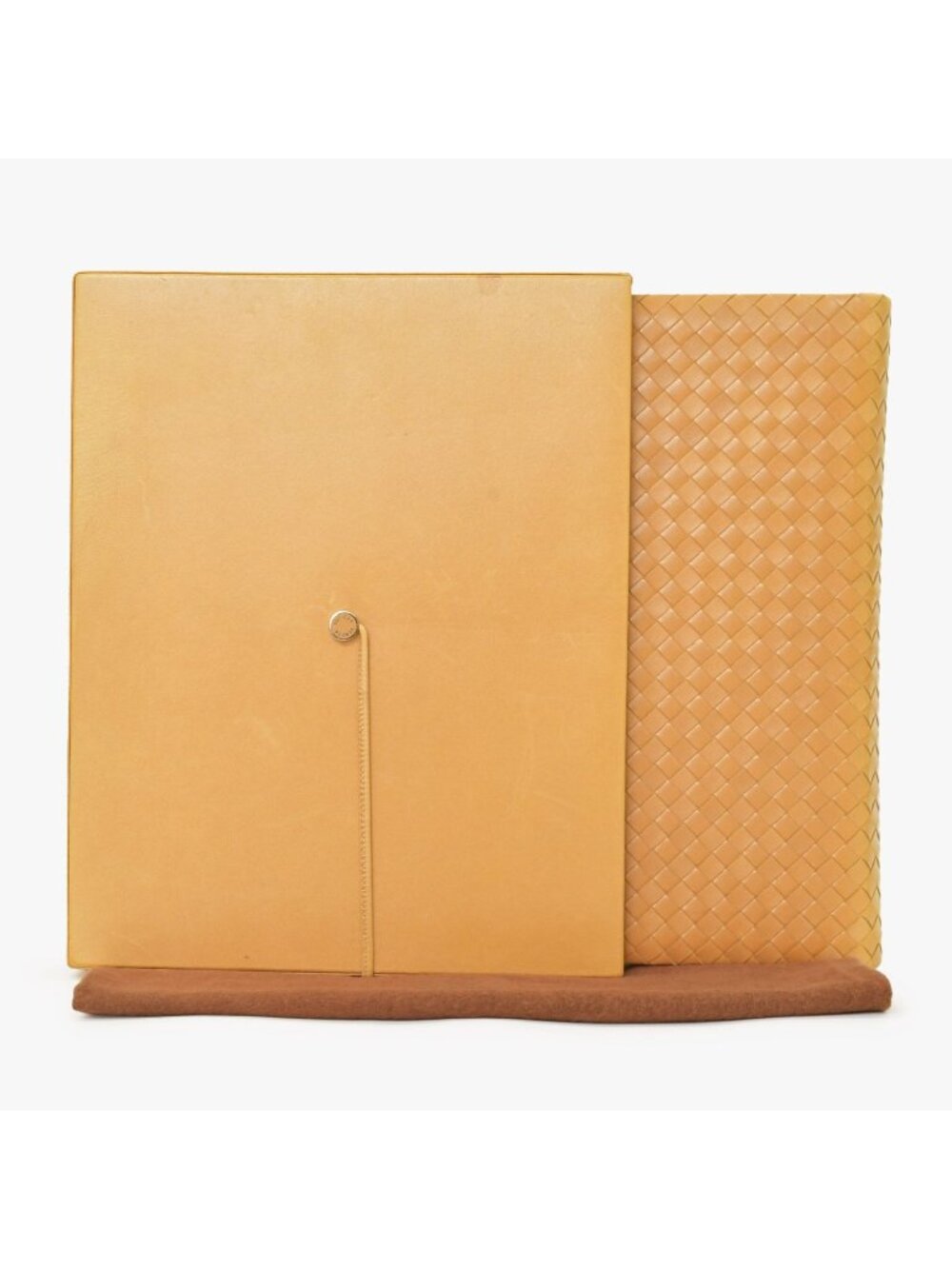 Bottega Veneta Vintage Notebook Intrecciato Leather Beige Brown Agenda